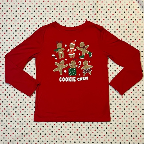 Holiday Time Other - Sz Lrg 10/12 Red “Cookie Crew” Kids Shirt long sleeve